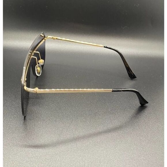 Unisex Rimless Black Sunglasses - Picture 5 of 9